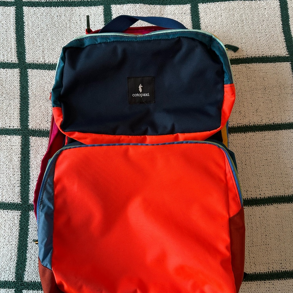 Cotopaxi Red and Blue Outdoor Backpack
